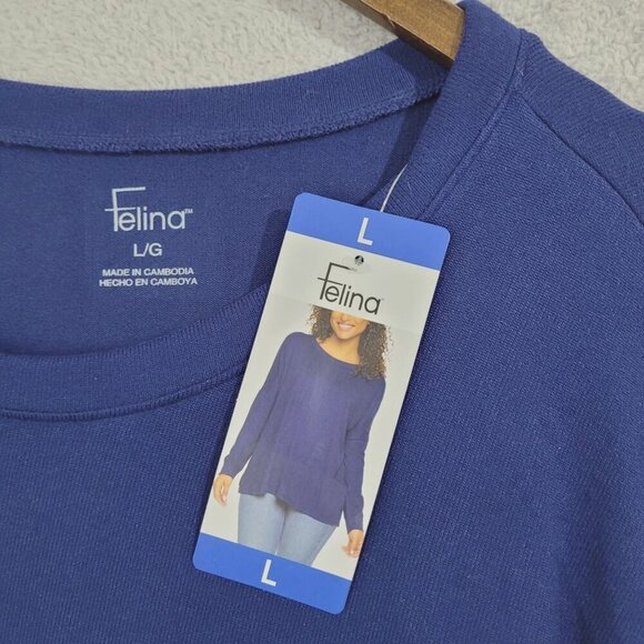 NEW Felina Womens Relaxed Fit Long Sleeve Top Lightweight Stretchy L// 25CT - Picture 6 of 7